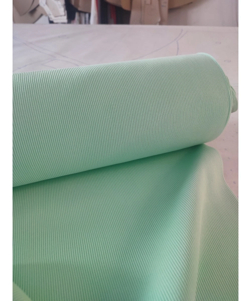 Ściągacz bawełniany prążek do wykończenia odzieży sportowej - miętowy